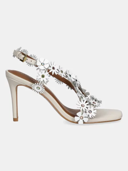 Usnjeni sandali Kurt Geiger London Flower Sandal bela