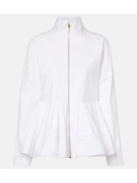 Пеплум яке Alaia поплин бяло
