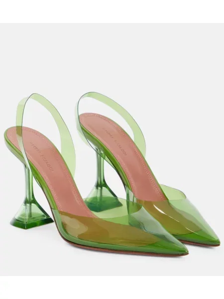 Salonarji Amina Muaddi z odprtimi petami zelena