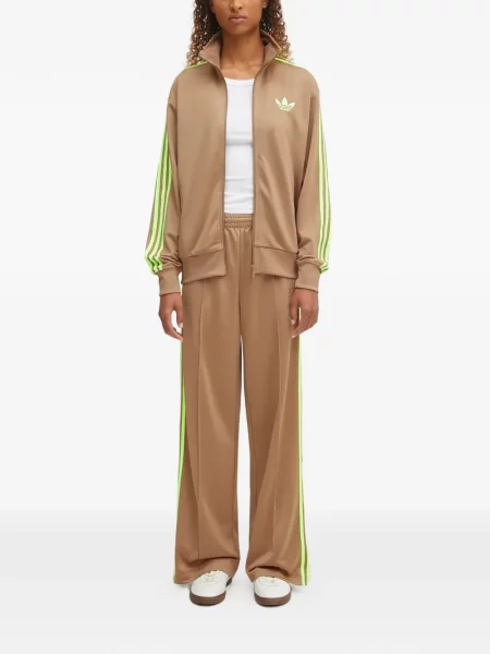 Pantaloni Adidas tricotate cu autograf alergare albastru