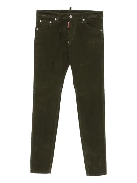 Blugi Dsquared2 de catifea cord verde