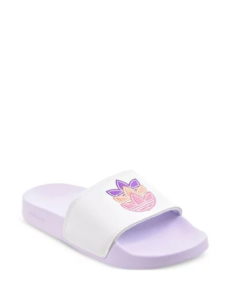 Legginsy Adidas do biegania z nadrukiem z dekoltem w serek czerwone