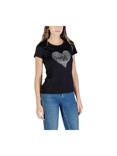 Koszulka Liu Jo z nadrukiem z krótkim rękawem czarna