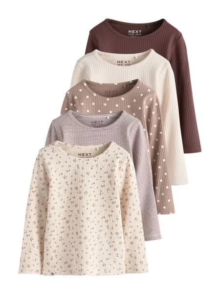 Next Tricou crem / deschis / închis / maro închis bej