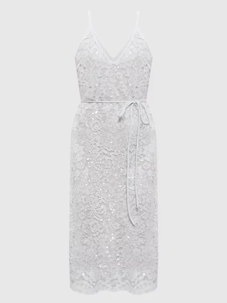 Сукня міді з мережива з паєтками Twinset зелена