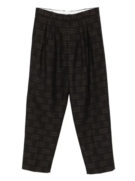 Pantaloni Kenzo plisate maro