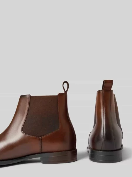 Buty chelsea ze skóry bydlęcej Boss