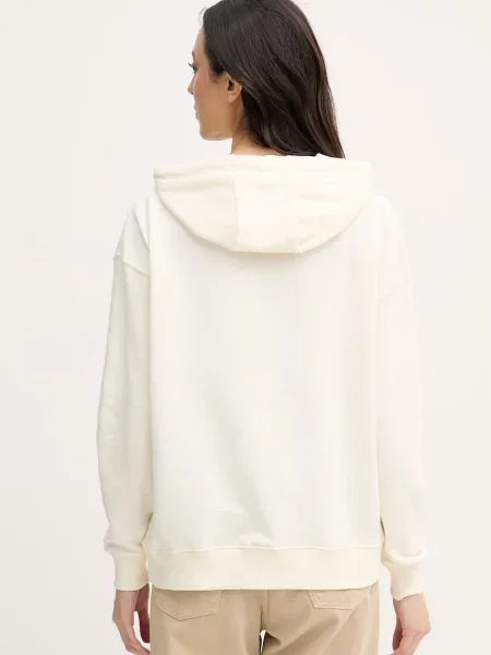 U.S. Polo Assn. bluza z kapturem z bawełną DHM Hoodie beżowa