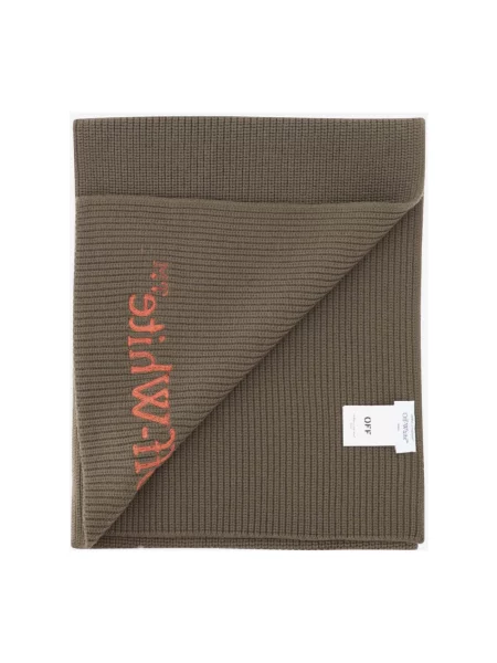 Szal Off-white wełniana biała
