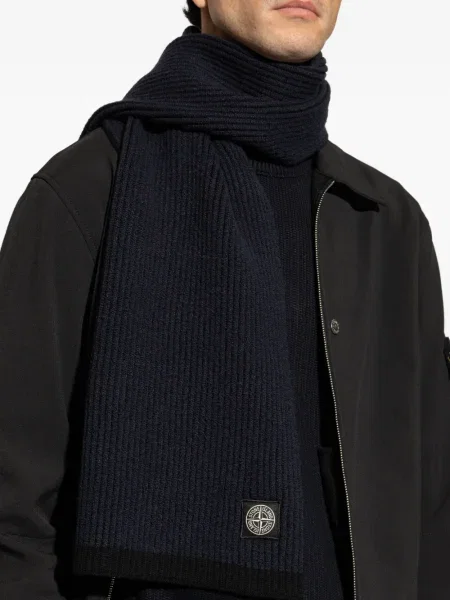 Fular Stone Island cu strasuri albastru