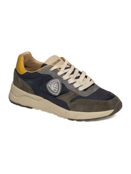 Sneakersy Blauer skórzane niebieskie