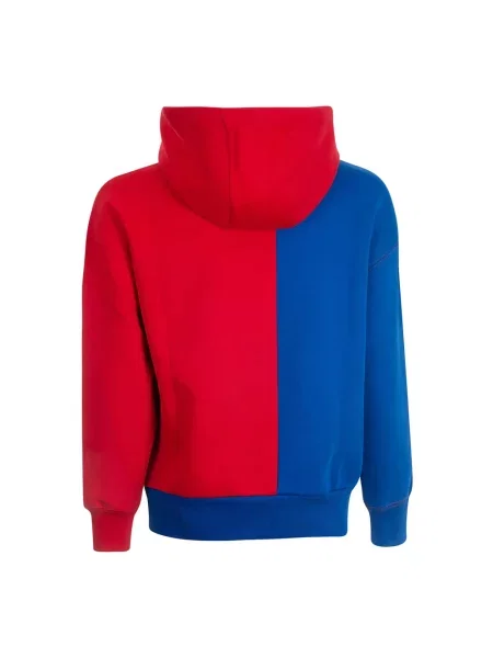 Bluza z kapturem Tommy Hilfiger z kapturem czerwona