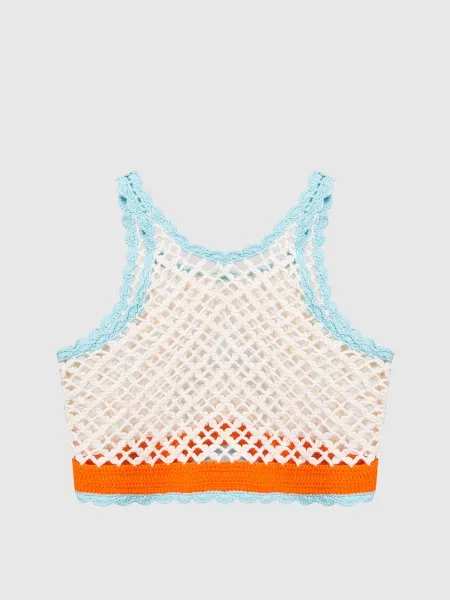 Молочний трикотажний топ Stresa Max Mara Sportmax бежевий