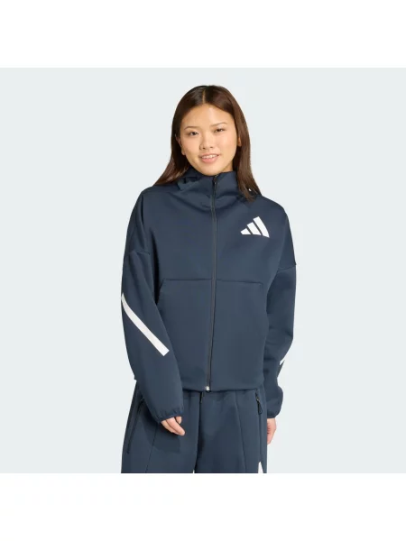 Bluza Adidas z kapturem niebieska