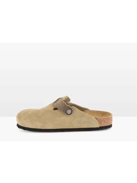 Klapki Birkenstock skórzane brązowe