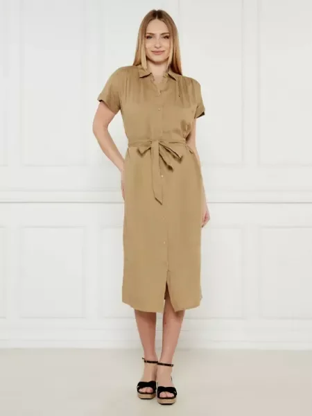 Tommy Hilfiger De in rochie cu cordon bej