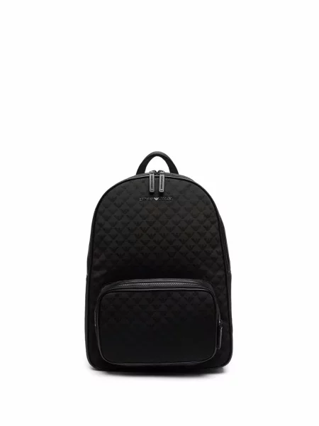 Rucsac Emporio Armani din jacard negru