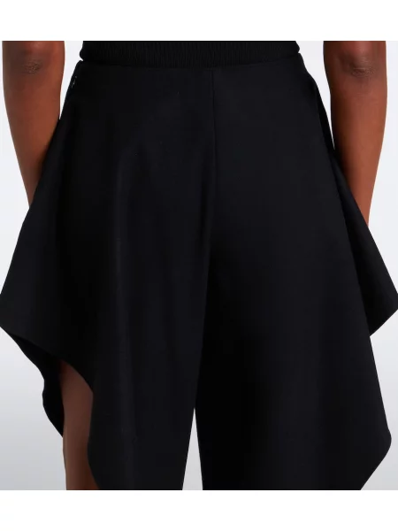 Pantaloni Alaïa de lână drapate negru
