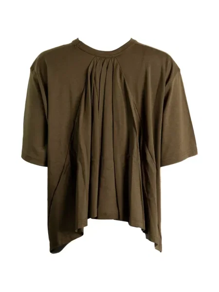 Tricou Jacquemus drapate scurt verde