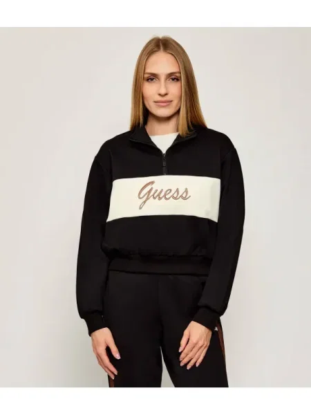 GUESS ACTIVE Hanorac FABIA | Cropped Fit negru