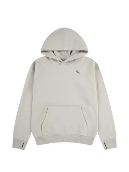 Bluza z kapturem dziecięca Abercrombie Fitch szara