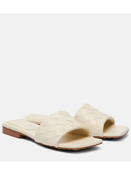 Sandale Bottega Veneta din piele alb