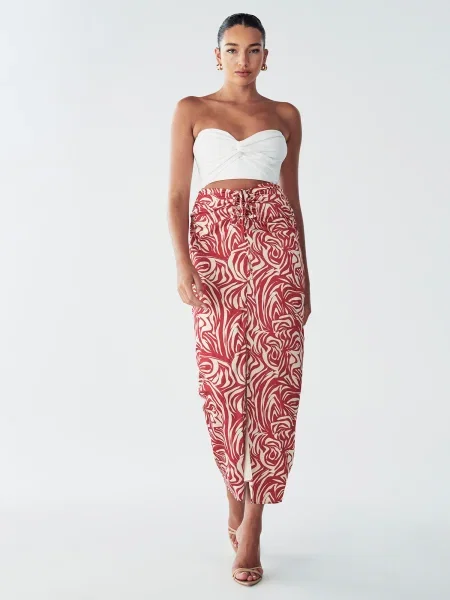 BWLDR Fustă MIAMI roșu alb