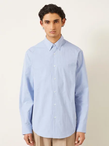 Dries Van Noten Košile Caper Comfort Fit tmavě modrá