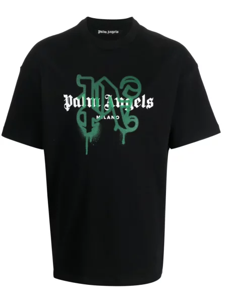 Tricou Palm Angels cu imagine negru