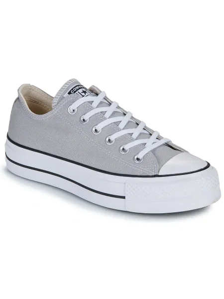 Tenisky Converse Chuck Taylor All Star na platforme sivá