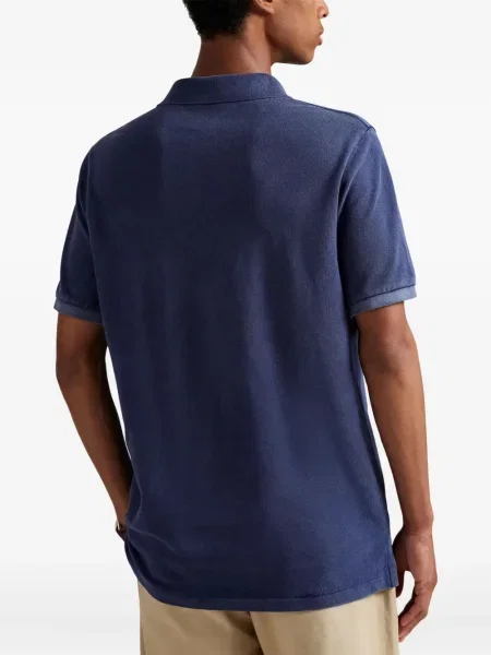 Ριγέ polo Polo Ralph Lauren με κουκούλα με αυτόγραφο λευκό