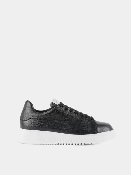 Emporio Armani Кросівки Шкіра чорний