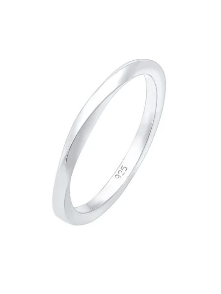 ELLI Prstan Twisted' srebrna