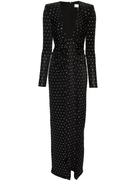 Rochie maxi Nissa de cristal de costum negru