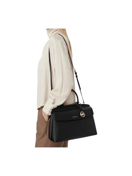 MICHAEL Michael Kors listová kabelka dámska z imitácie kože Landry čierna