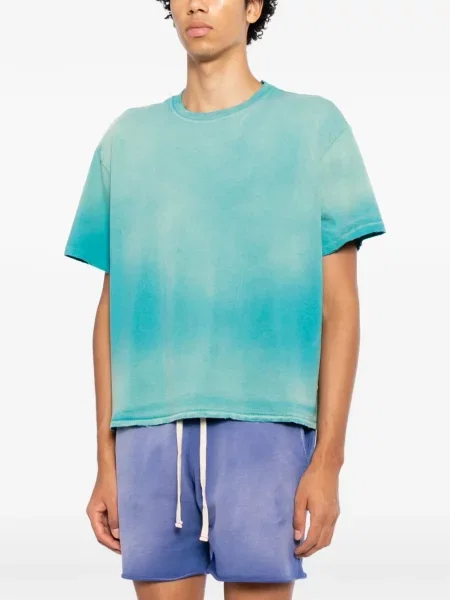 Tricou Mooji Mooji cu decolteu rotund albastru