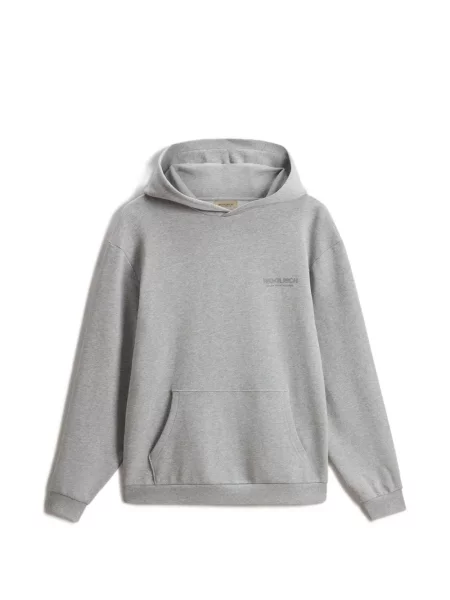Hanorac cu glugă Woolrich cu autograf gri