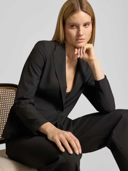 Marynarka w kroju regular fit z domieszką S.oliver Black Label czarna