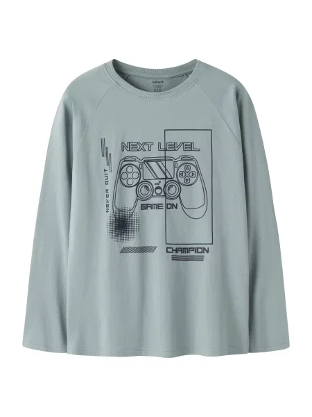 NAME IT Tricou NKMVAGLAN închis / verde mentă albastru