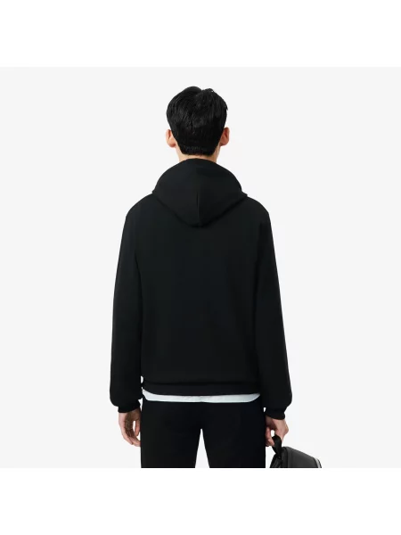 Lacoste Bluza Polarowa Z Kapturem czarny