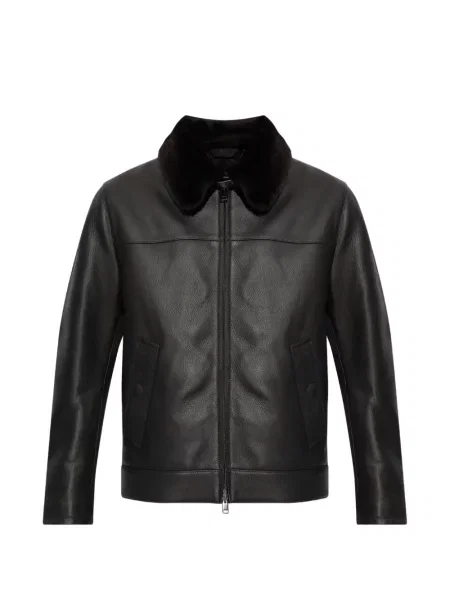 Gulerat geanta de piele Brioni negru