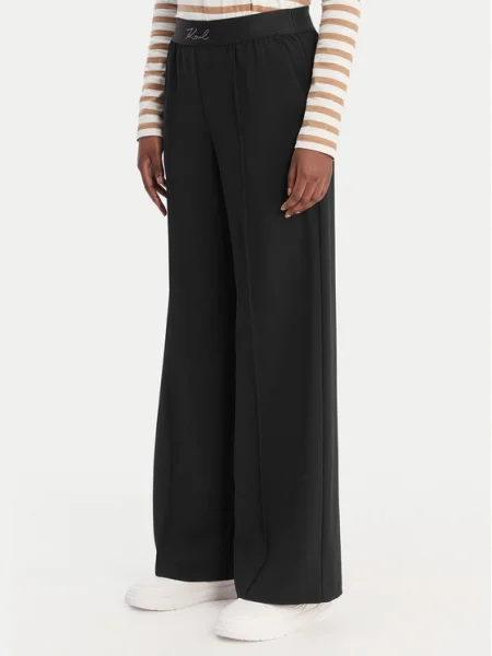 Karl Lagerfeld pantaloni drept high waist negru
