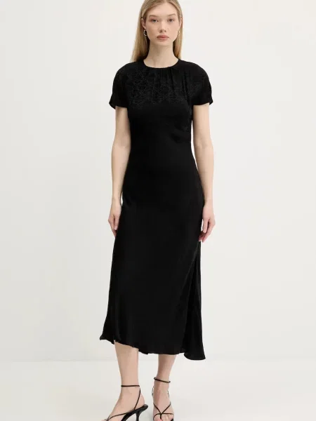 HUGO rochie maxi drept negru
