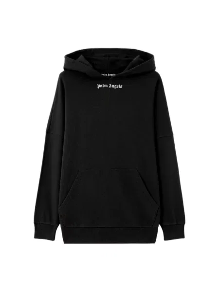 Bluza z kapturem Palm Angels klasyczna z logo czarna