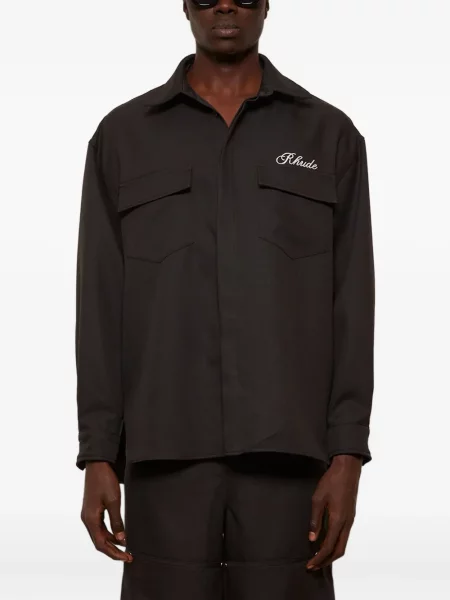 Cămașă Rhude cu broderie negru