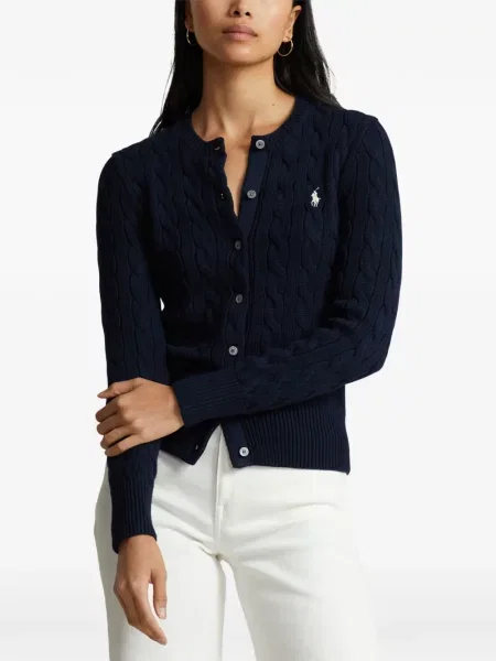 Curea Polo Ralph Lauren tricotate cu autograf cu șireturi albastru