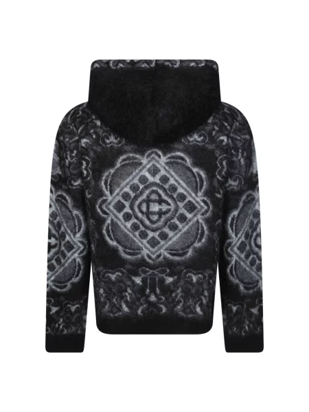 Moherowa bluza z kapturem Casablanca czarna