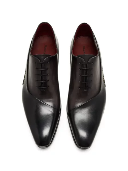 Pantofi Magnanni cu șireturi din piele negru