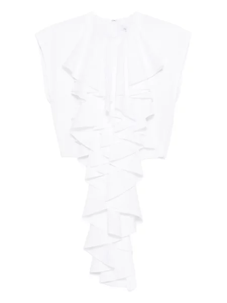 Top Viktor & Rolf z żabotem biały