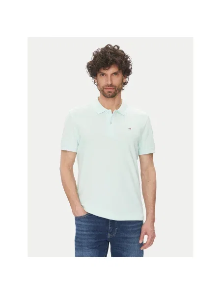Tommy Jeans Polo Slim Fit zelena